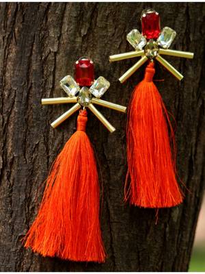 Orange earrings 1