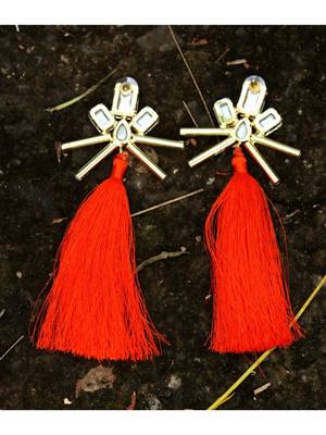 Orange earrings 2