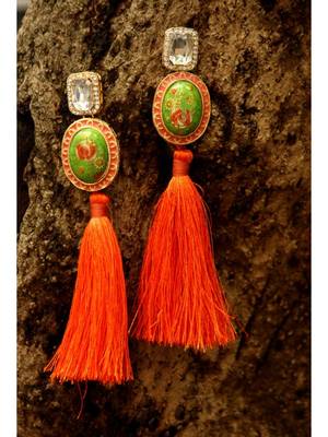 Orange earrings 1