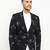 Black Printed Single Breasted Casual Men Blazer