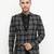 Grey Checked Single Breasted Casual Men Blazer