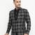 Grey Checked Single Breasted Casual Men Blazer