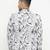 White Printed Single Breasted Casual Men Blazer