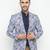 Multicolor Printed Single Breasted Casual Men Blazer