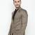 Brown Printed Single Breasted Casual Men Blazer