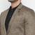 Brown Printed Single Breasted Casual Men Blazer