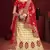 Beige Thread Embroidery Satin Semi Stitched wedding lehenga