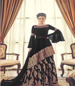 Black Embroidered Georgette Salwar