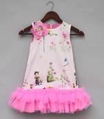 White Printed One Piece Dress