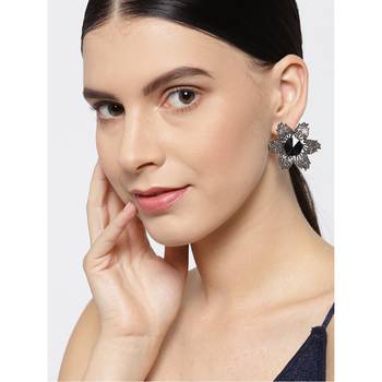 Copper crystal earrings 2