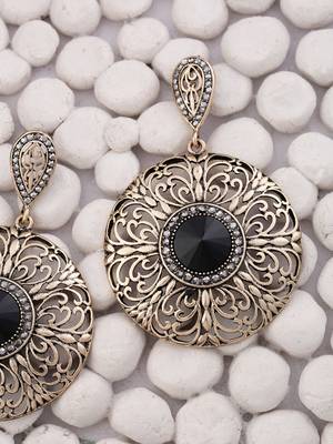 Copper crystal earrings 1