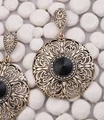 Copper crystal earrings