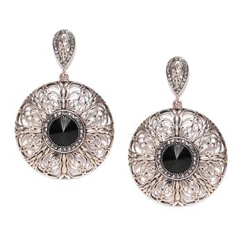 Copper crystal earrings 3