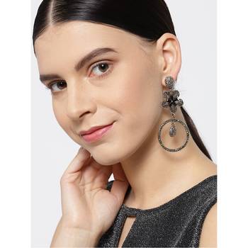 Copper zircon   earrings 2