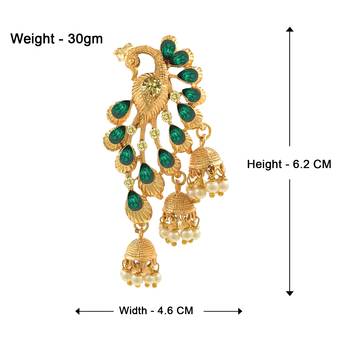 Saizen Gold Plated Fancy Party Wear Stylish Pearl Alloy Jhumki Earring Alloy Drops & Danglers 2