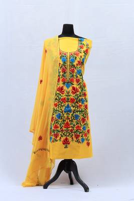 Yellow Aari Cotton Salwar 1