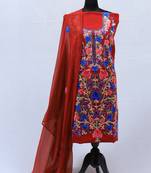Maroon Aari Cotton Salwar