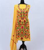 Yellow Aari Cotton Salwar