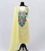 Yellow Aari Cotton Salwar
