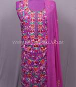 Purple Aari Cotton Salwar