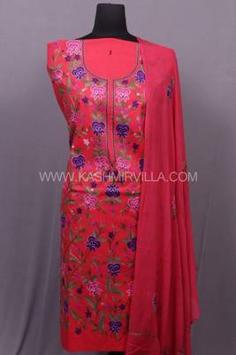 Pink Aari Cotton Salwar 1