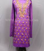 Purple Aari Cotton Salwar