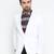White Printed Single Breasted Casual Men Blazer