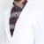 White Printed Single Breasted Casual Men Blazer