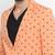 Orange Printed Single Breasted Casual Men Blazer