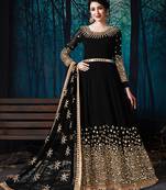 Black embroidered georgette salwar