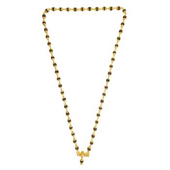 Religious Jewelry Loard Shiva Mahakal Locket Gold-Plated Beads Brass, Wood Pendant 5