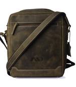 Annodyne Hunter Leather Messenger Bag Cum Cross Body Sling Bag (Genuine Leather Bag)    