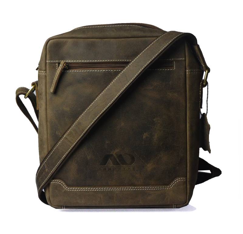 Annodyne Hunter Leather Messenger Bag Cum Cross Body Sling Bag (Genuine Leather Bag)    