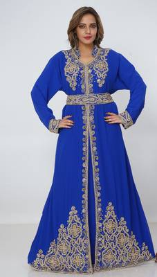Dubai Kaftan Women Dress Long Gown Farasha Morocco Wear 1