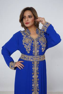 Dubai Kaftan Women Dress Long Gown Farasha Morocco Wear 3