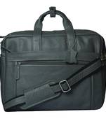 Annodyne Leather Messenger Bags For Men Office Laptop Bag -Grey