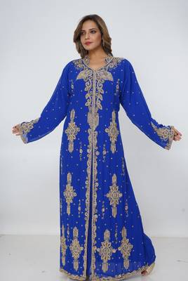 Dubai Kaftan Women Dress Long Gown Farasha Morocco Wear 2