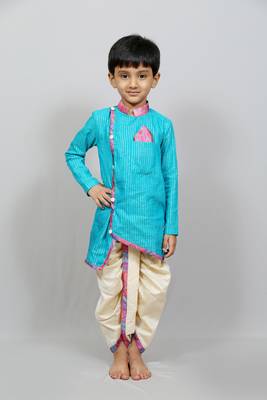 Angarakha style kurta with dhoti 1