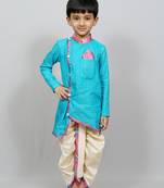 Angarakha style kurta with dhoti