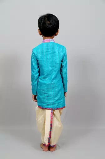 Angarakha style kurta with dhoti