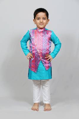 Dhoti and kurta with attached jacket 1