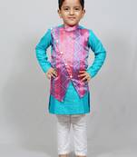 Dhoti and kurta with attached jacket