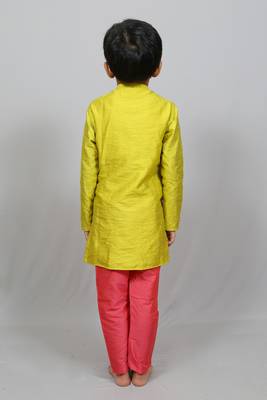 kurta pajama with printed jacket 2