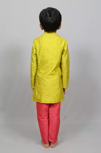 kurta pajama with printed jacket