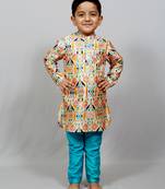 printed kurta and plain pant