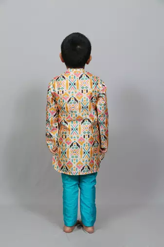 printed kurta and plain pant
