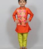 kurta with attached jacket and pant