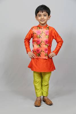 kurta with attached jacket and pant 2