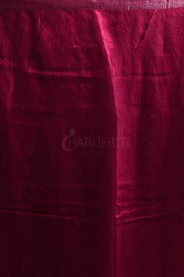 Off White And Pink Floral Printed Cotton Blended Linen With Zari Border 2