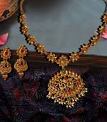 Leaf Style Shape Peacock ZINC Necklace